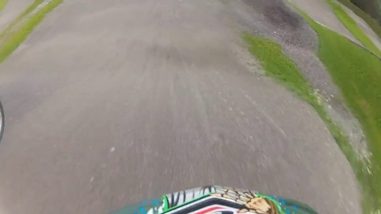 Lucky He Had A Helmet On! Dude Faceplants In A BMX Race