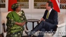 President Joyce Banda meeting with British Prime Minister David Cameron
