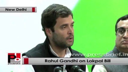 Rahul Gandhi: Congress party fully support Lokpal Bill