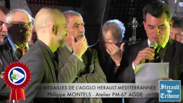 HERAULT - 2014 - Philippe MONTELS honoré de la Médaille d'honneur de la Communauté d'Agglomération HERAULT MEDITERRANNEE