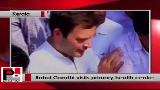 Rahul Gandhi in Kerala, visits a community health centre in Thuravoor