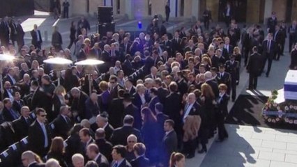 Dignitaries attend state memorial for Sharon