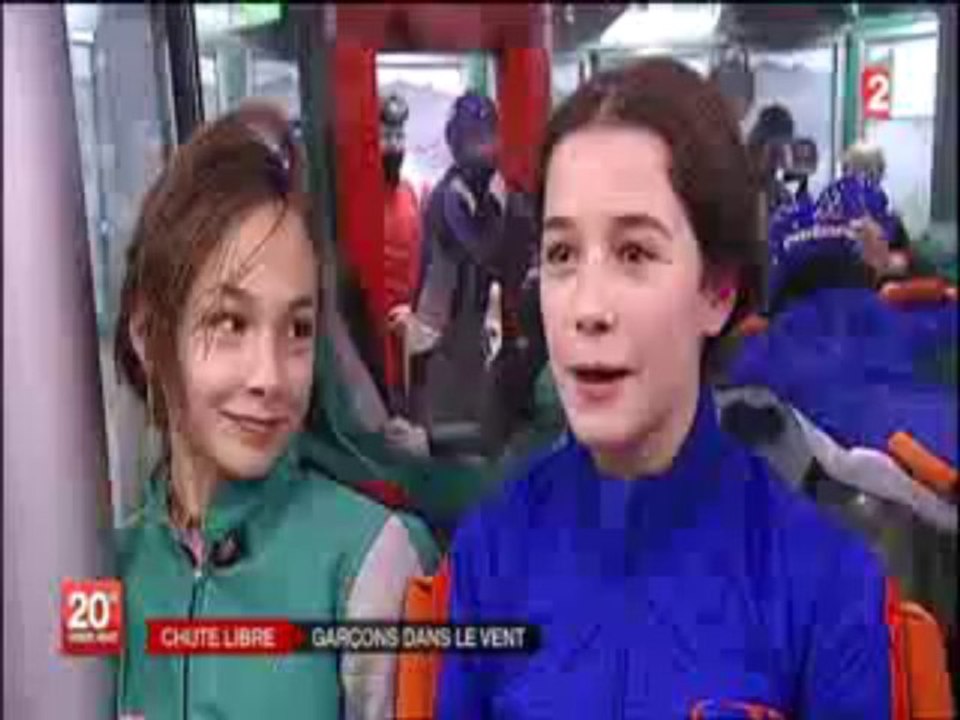 PARACHUTISME - Reportage 20h de France 2 - Soufflerie géante 11.01.14