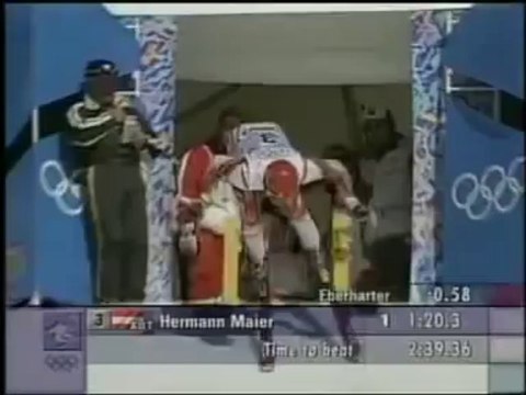 Hermann Maier fall AND WIN, Nagano 1998