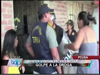 Policías y pobladores se enfrentaron en captura de vendedores de PBC en Piura