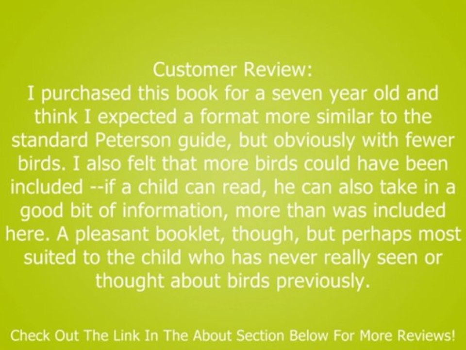 Backyard Birds (Field Guides for Young Naturalists) Review