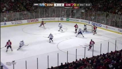 Hockey own goal in empty-net down the whole ice