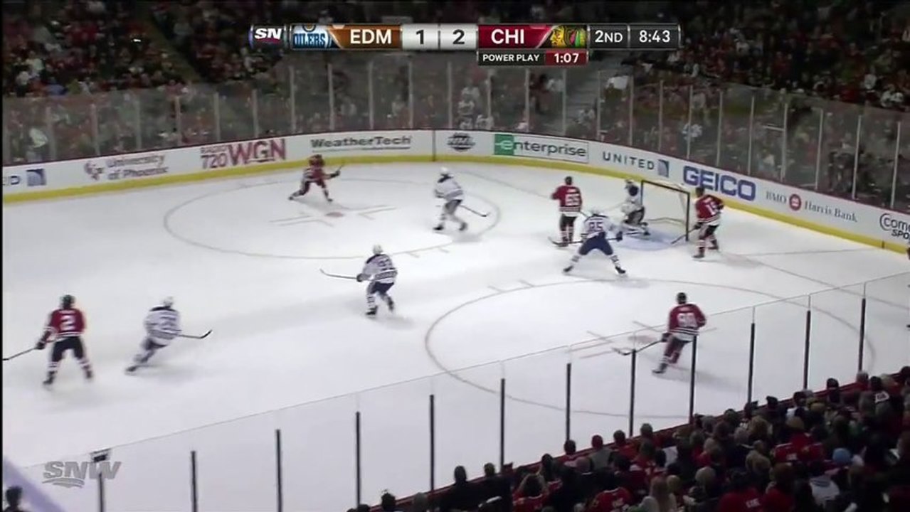 Hockey own goal in empty-net down the whole ice