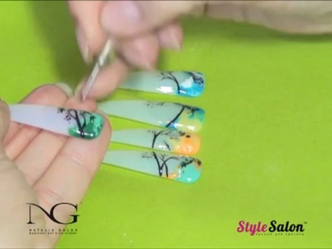 Прогрессивный дизайн гель-лаками - видео-урок Натальи Голох (Часть ІIІ)