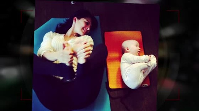 Hilaria Baldwin and Baby Carmen Do Yoga Together