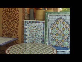 Fontaines de jardin marocaines en zellige