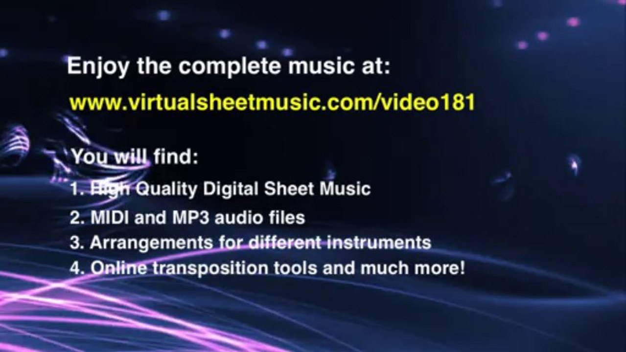 Mozart's Sonata in C major K330 "Allegro moderato" for Piano Solo, sheet music - Video Score