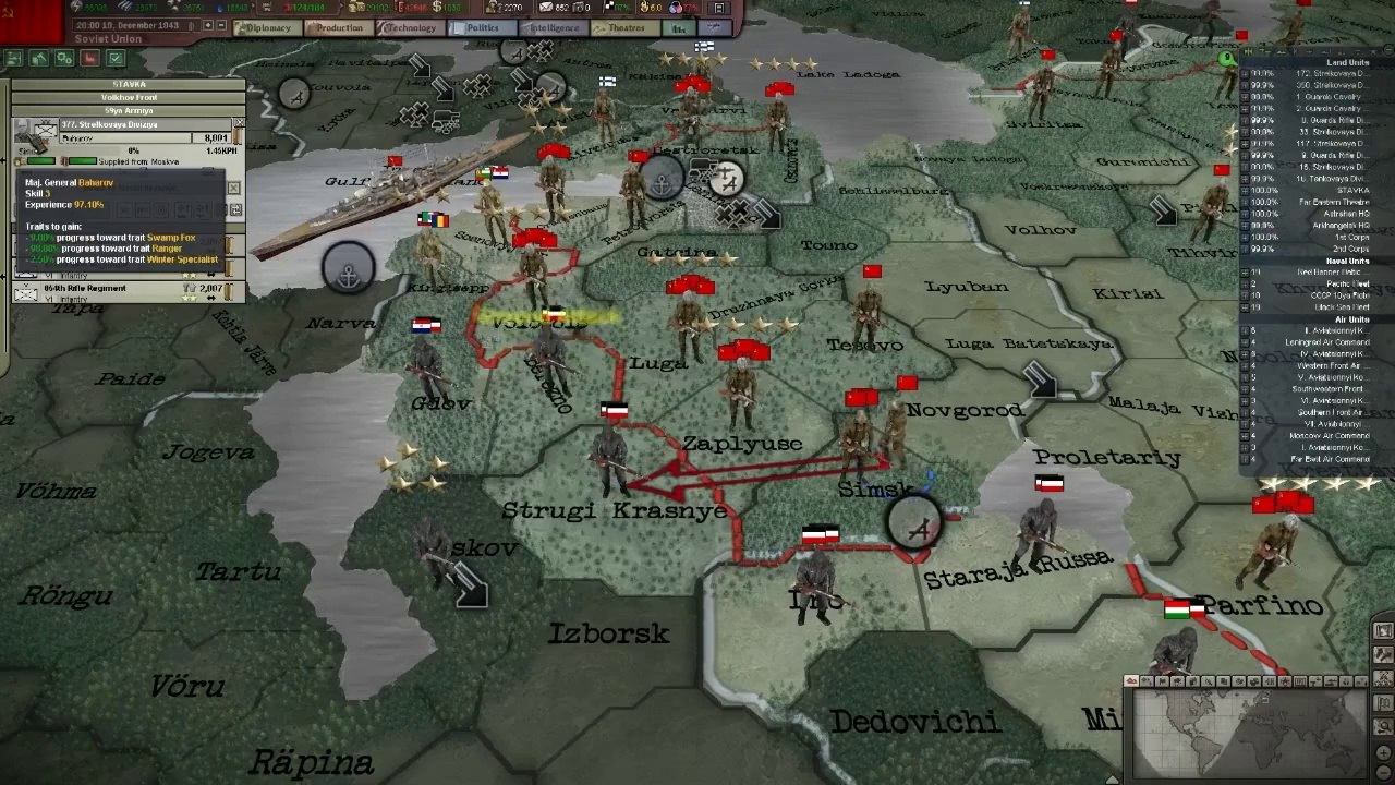 Hearts of Iron III : Their Finest Hour - Leader Traits & Tactics