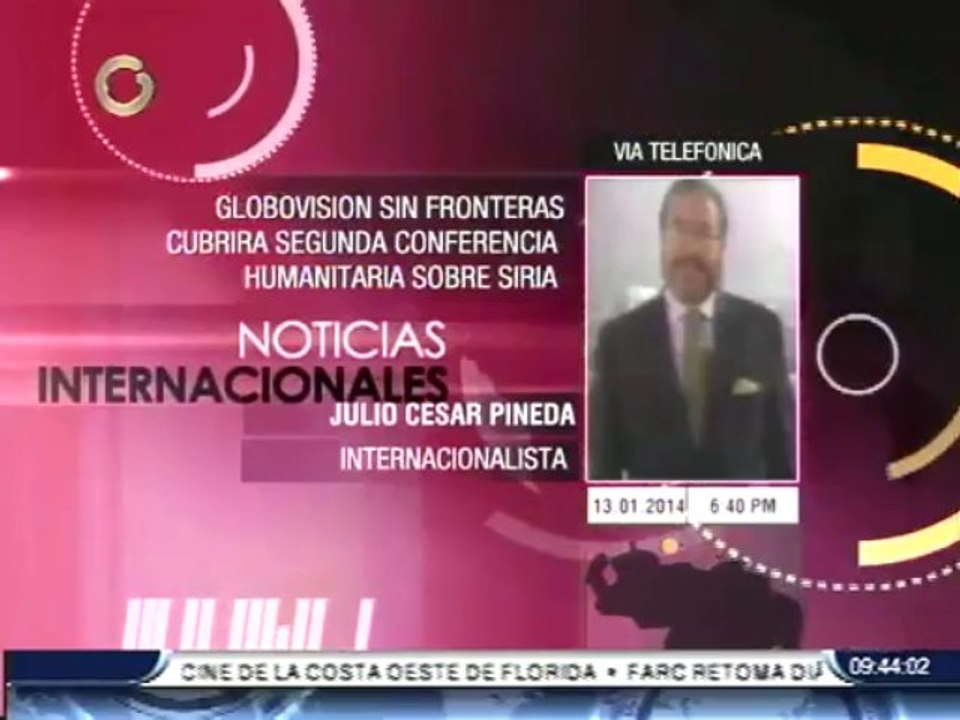 Globovisión Sin Fronteras cubrirá segunda conferencia humanitaria sobre Siria