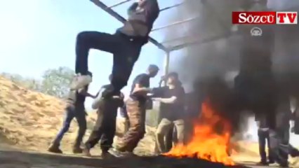 Gazze'de liselilere askeri eğitim