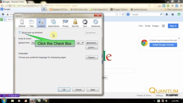 Block Pop-Up in Browsers Chrome, Firefox and Internet Explorer