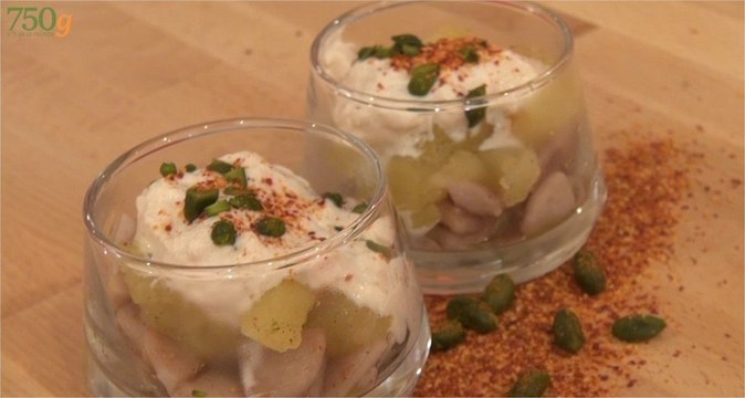 Recette de Verrines de boudin blanc à la pomme - 750 Grammes