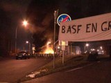 A Huningue dans le Haut-Rhin, l'usine BASF bloquée par les salariés - 14/10