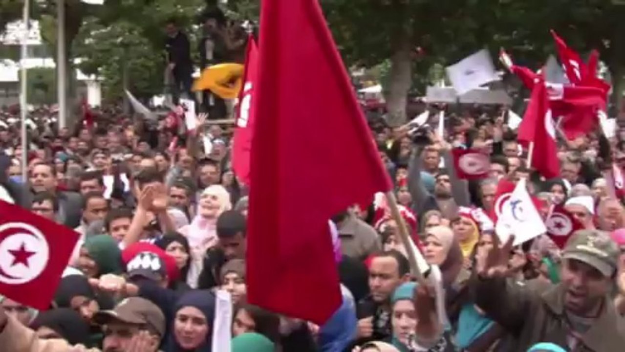 Manifestations à Tunis pour l'anniversaire de la révolution