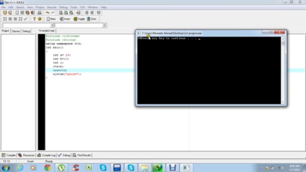 C++ in Urdu - 2(a)-Data Types declaration