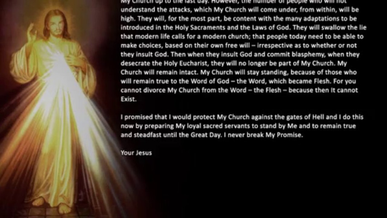 December 21th, 2013 - You cannot divorce My Church from the Word