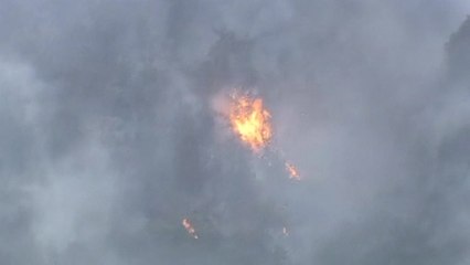 Fleeing the fires in Chile