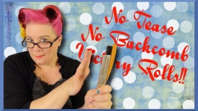 No Tease/No Backcomb 1940s Victory Rolls - A Vintage Hair Tutorial