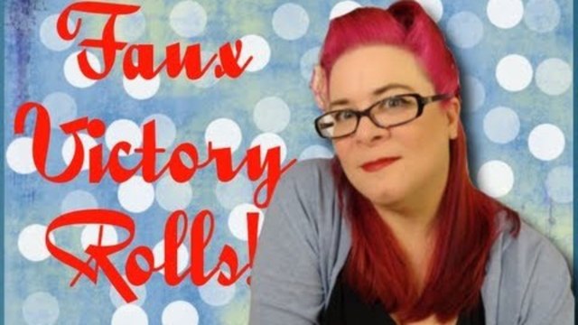 Faux Victory Rolls on Straight Hair - A Vintage Hair Tutorial