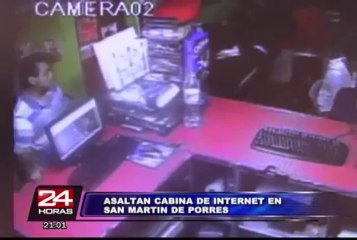 Download Video: Impresionantes imágenes de asalto a cabina de internet en San Martín de Porres