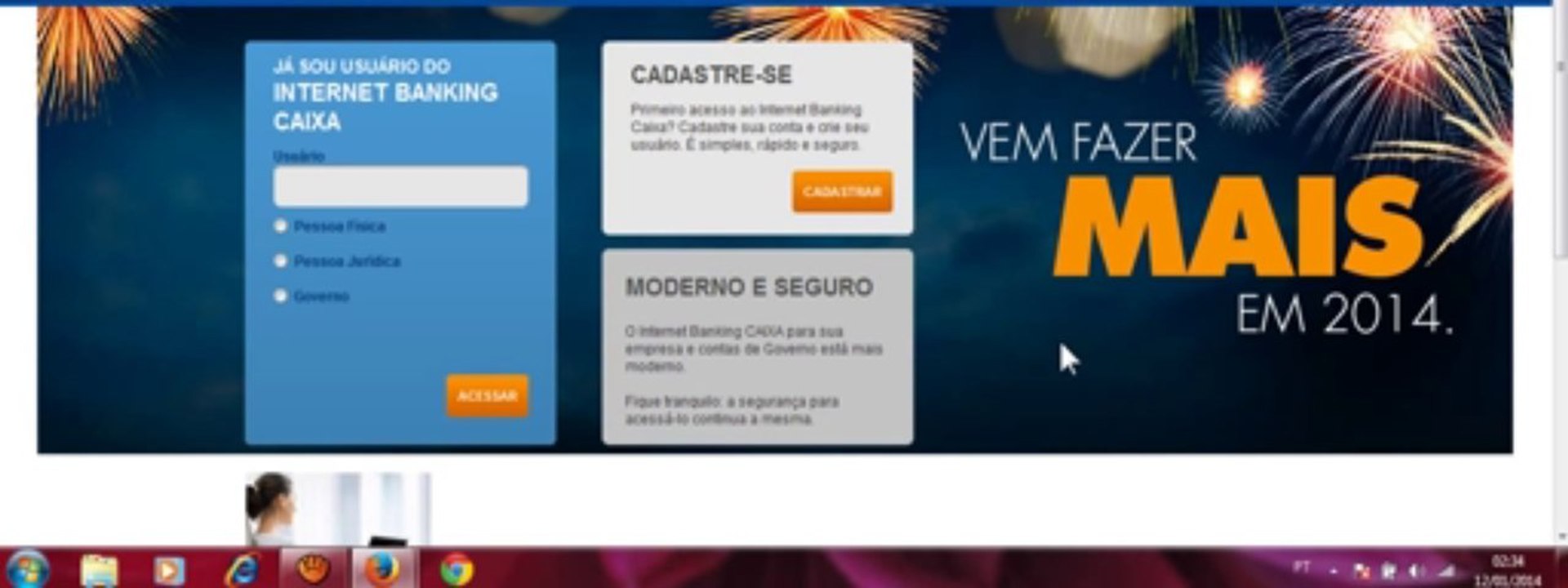 COMO VISUALISAR O FGTS NO INTERNT BANKING DA CAIXA ONLINE