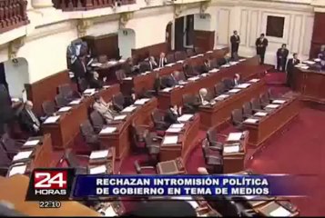 Concentración de medios: congresistas en contra de intervención política