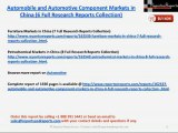 Automobile and Automotive Component Markets in China (6 Full Research Reports Collection)