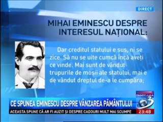 EMINESCU ACTUAL - gazetaria nationalista si moartea sa suspecta dezbatute la Panorama (Antena 3)
