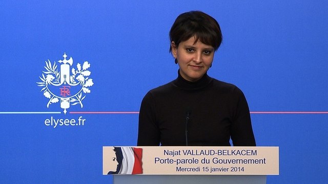 Point de presse de Najat Vallaud-Belkacem le 15 janvier 2014