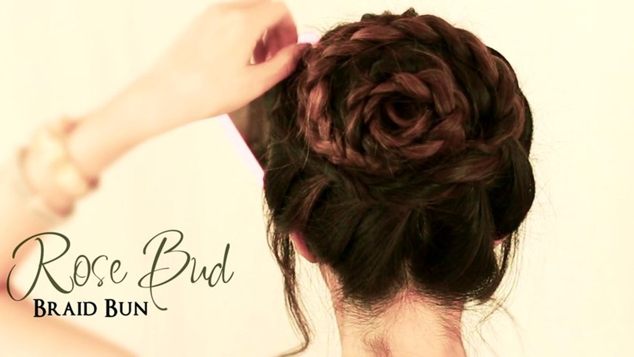 How to Do a Rose Bud Braid Bun | Cute Hairstyles for Medium Long Hair  Tutorial - video Dailymotion