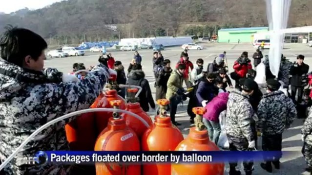 South Korea activists launch leaflets into North