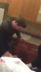 Set his face on fire with an alcohol shot... Dumb