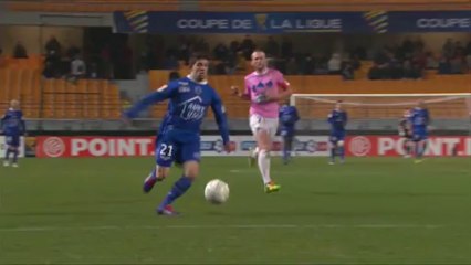 But Jimmy CABOT (90ème +3) - ESTAC Troyes - Evian TG FC - (3-1) - 15/01/14