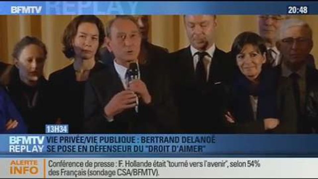 BFMTV Replay: Bertrand Delanoë se pose en défenseur du droit d'aimer - 15/01