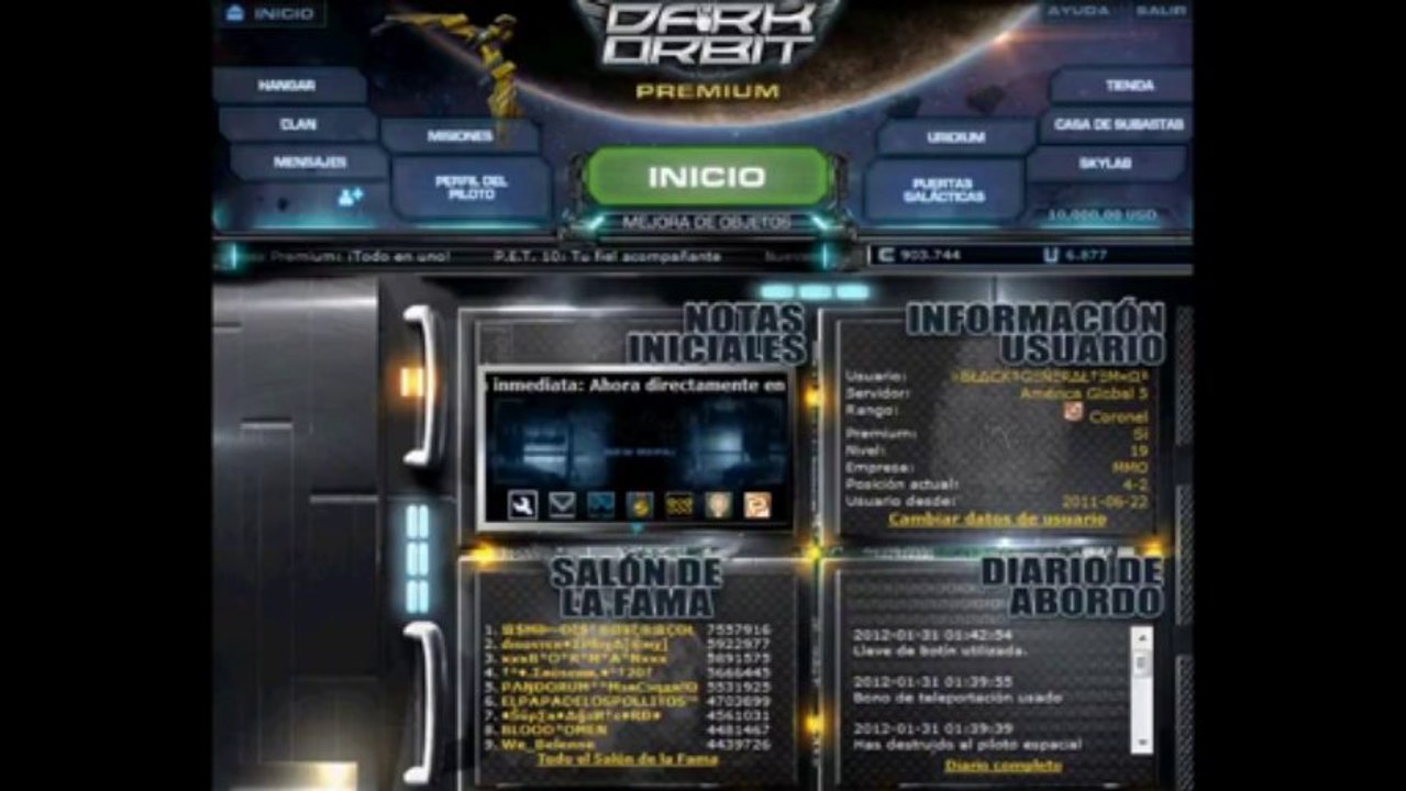 GameTag.com - Buy Sell Accounts - Dark Orbit vendo cuenta_ sell account AG5 PVP VRU MMO EIC
