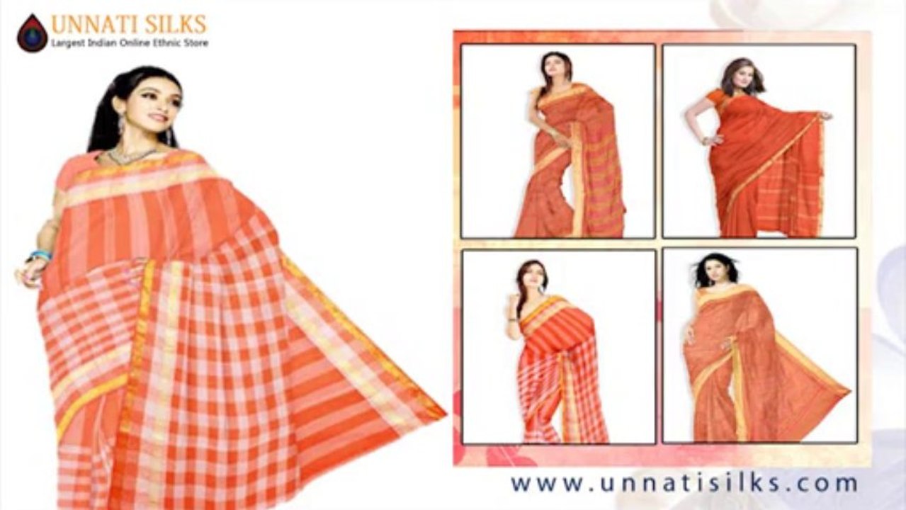 orange sarees