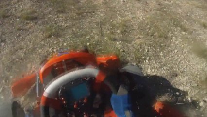 Go Kart Racing Spin Out! - Rider Takes Corner To Fast!