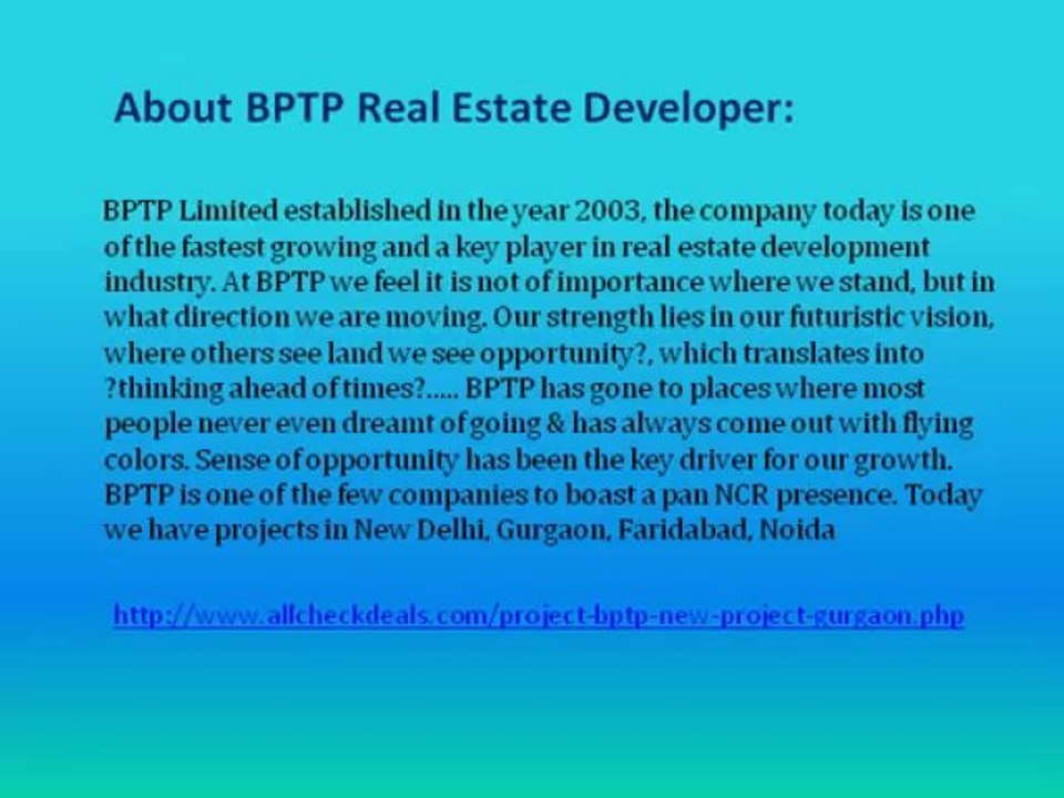 BPTP New Project at Gurgaon Call 9999998660