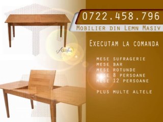 Mese de living extensibile din lemn masiv de la Mob Serv Impex
