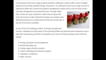 Utilitywise - Property portfolio