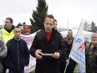 Les sapeurs pompiers en grève en Saône-et-Loire