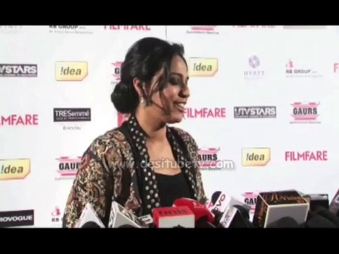The Filmfare team had a pre-awards bash to announce,Swara Bhaskar was nominated for Filmfare Award