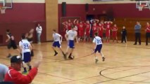 Middle School Basketball Player Sinks Full Court Shot!!