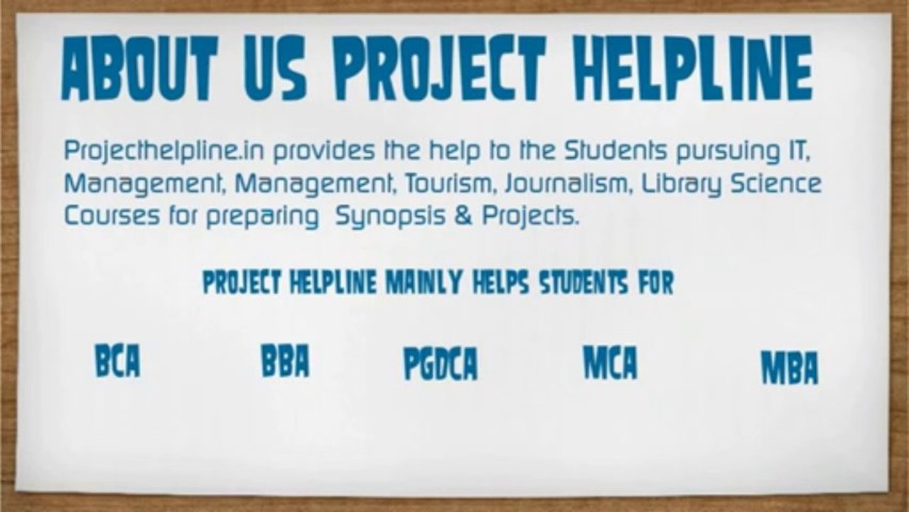 BSC (IT) Synopsis and Projects Presentation