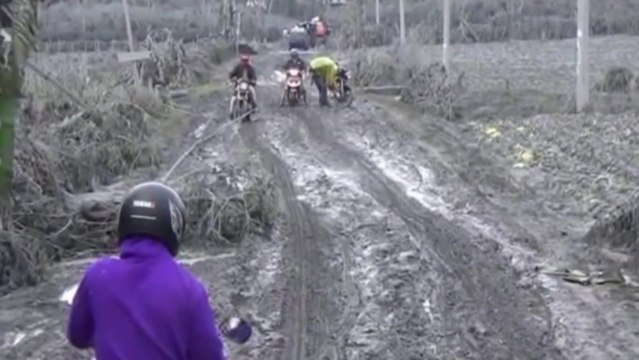 Mount Sinabung spews ash in Indonesia's North Sumatra province